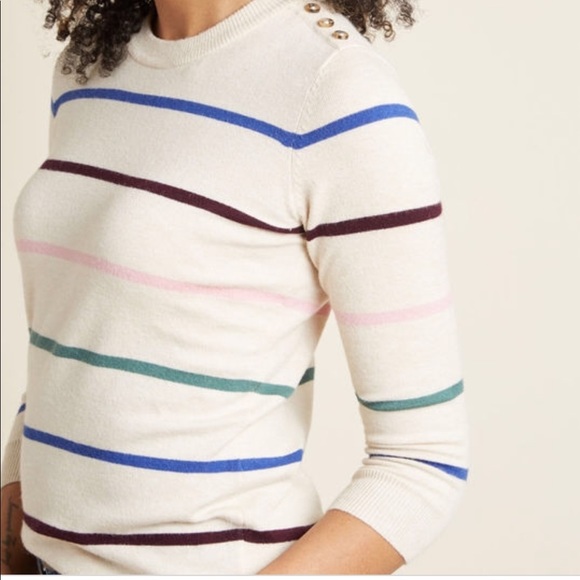Modcloth Sweaters - ModCloth Charter School striped  pullover sweater